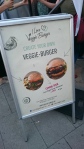Aufsteller von I Love Veggie Burger